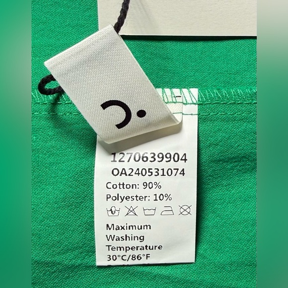 Commense Green Koi Fish Appliqué Midi Dress NWT XL Cotton Farm Rio Inspired - Picture 7 of 8